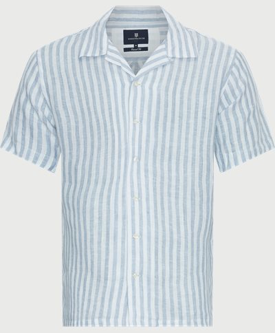 Hansen & Jacob Linen shirts 11677 LINEN SHORT SLEEVE SHIRT Blue