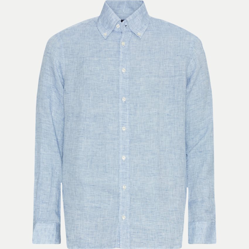 Hansen & Jacob Shirts 11676 WHITE YARN LINEN SHIRT BLUE