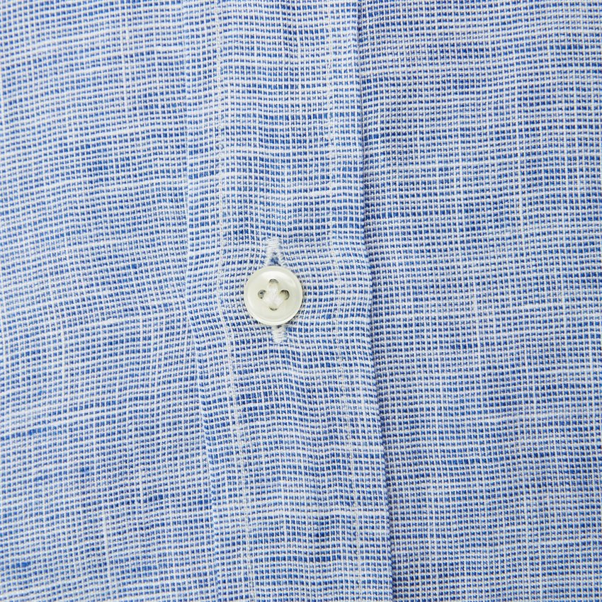 Hansen & Jacob Shirts 11676 WHITE YARN LINEN SHIRT BLUE