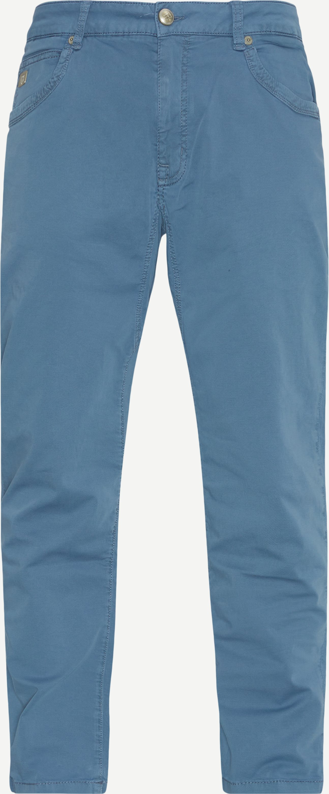 Hansen & Jacob Trousers 11612 5-PKT CUTN SEW BALI PRINT Blue