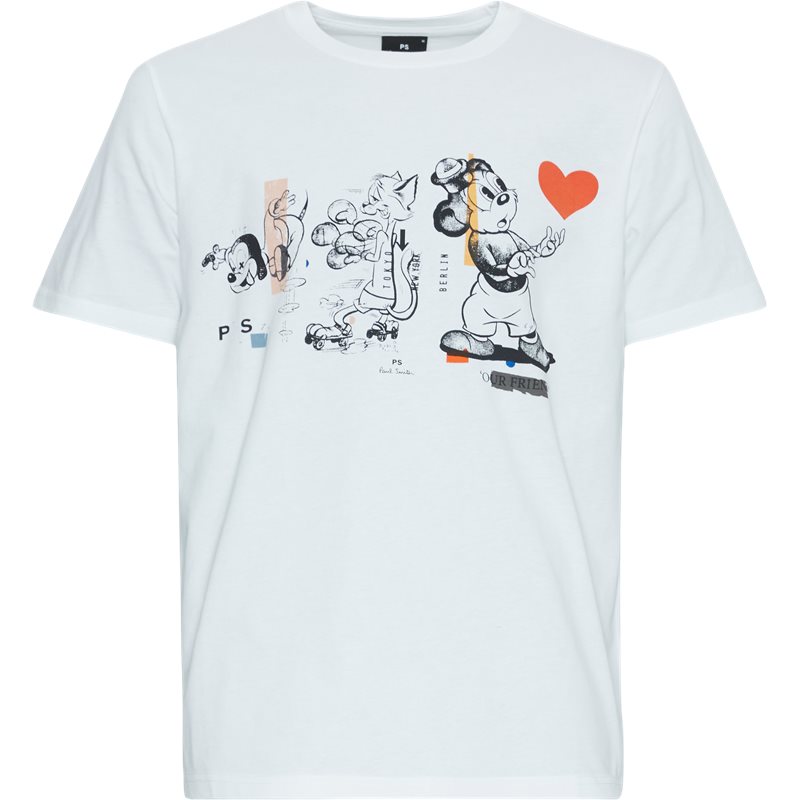 Se PS by Paul Smith Regular fit 011R MP4552 T-shirts Hvid hos Axel.dk