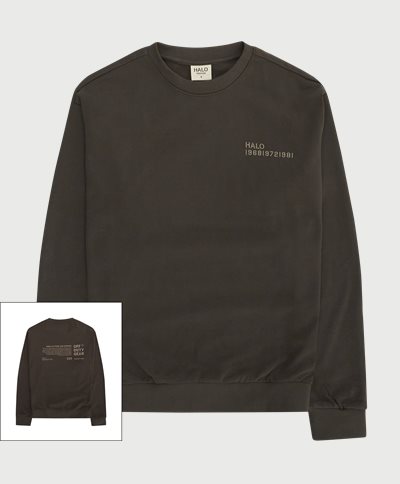 HALO Sweatshirts LOGO GRAPHIC CREW 227211 Brown