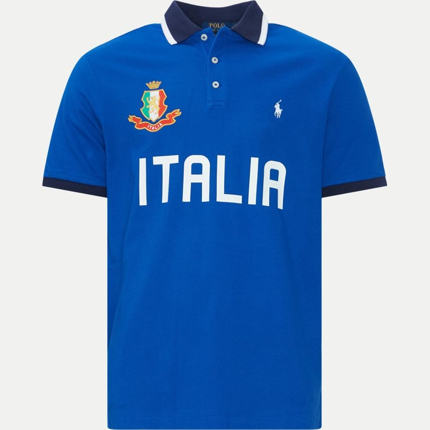 Polo Ralph Lauren T-shirts 710944669 ITALIA SS POLO SHIRT BLÅ