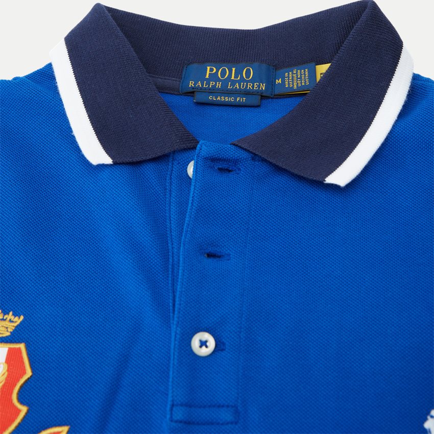 Polo Ralph Lauren T-shirts 710944669 ITALIA SS POLO SHIRT BLÅ