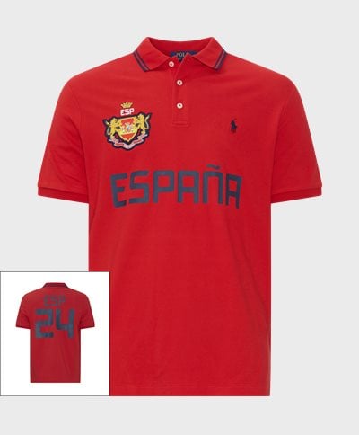 Polo Ralph Lauren T-shirts 710944670 SPAIN SS POLO SHIRT Röd