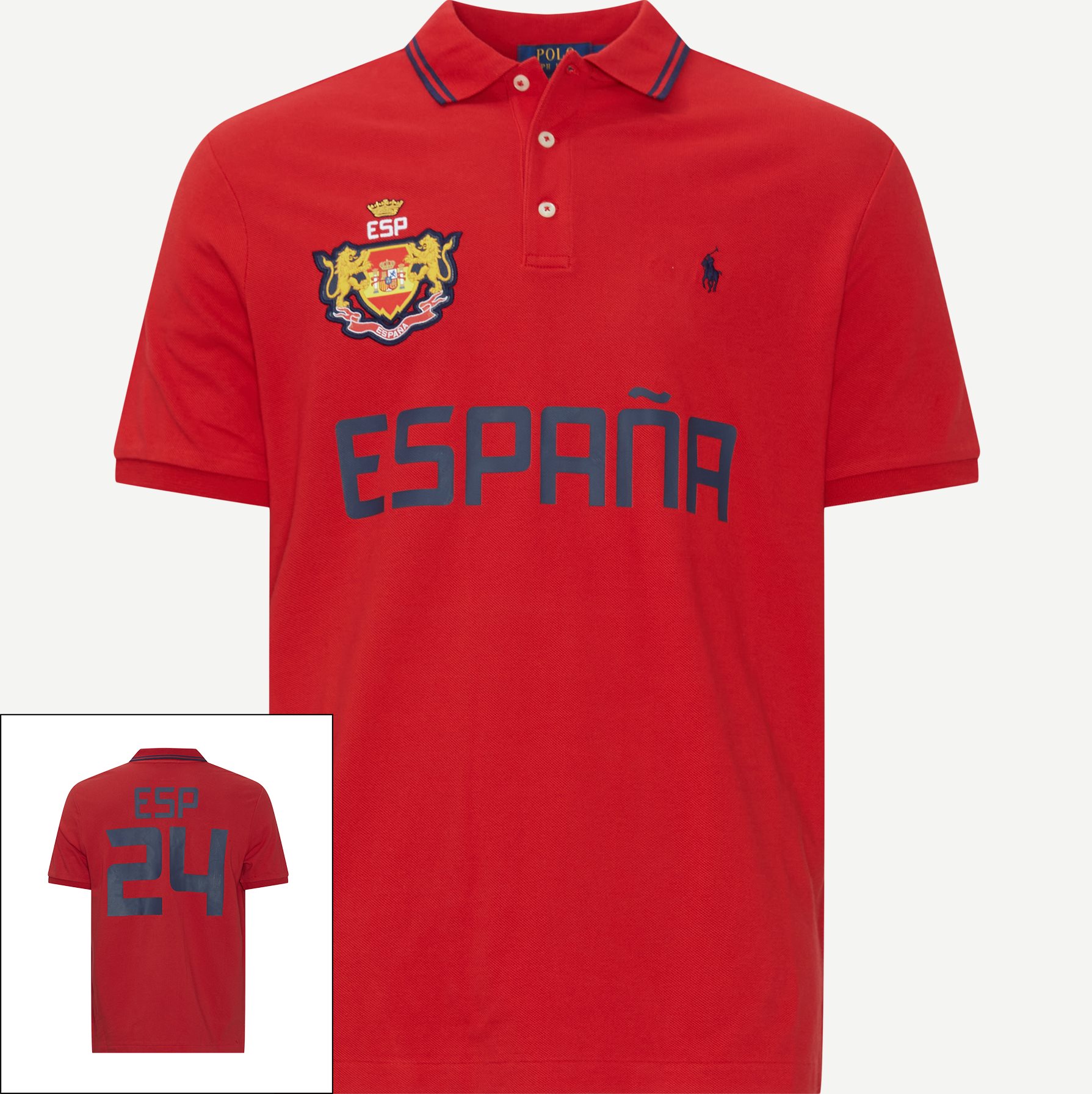 Polo Ralph Lauren T-shirts 710944670 SPAIN SS POLO SHIRT Rød
