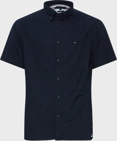 Tommy Hilfiger Short-sleeved shirts 33809 FLEX POPLIN RF SHIRT S/S Blue