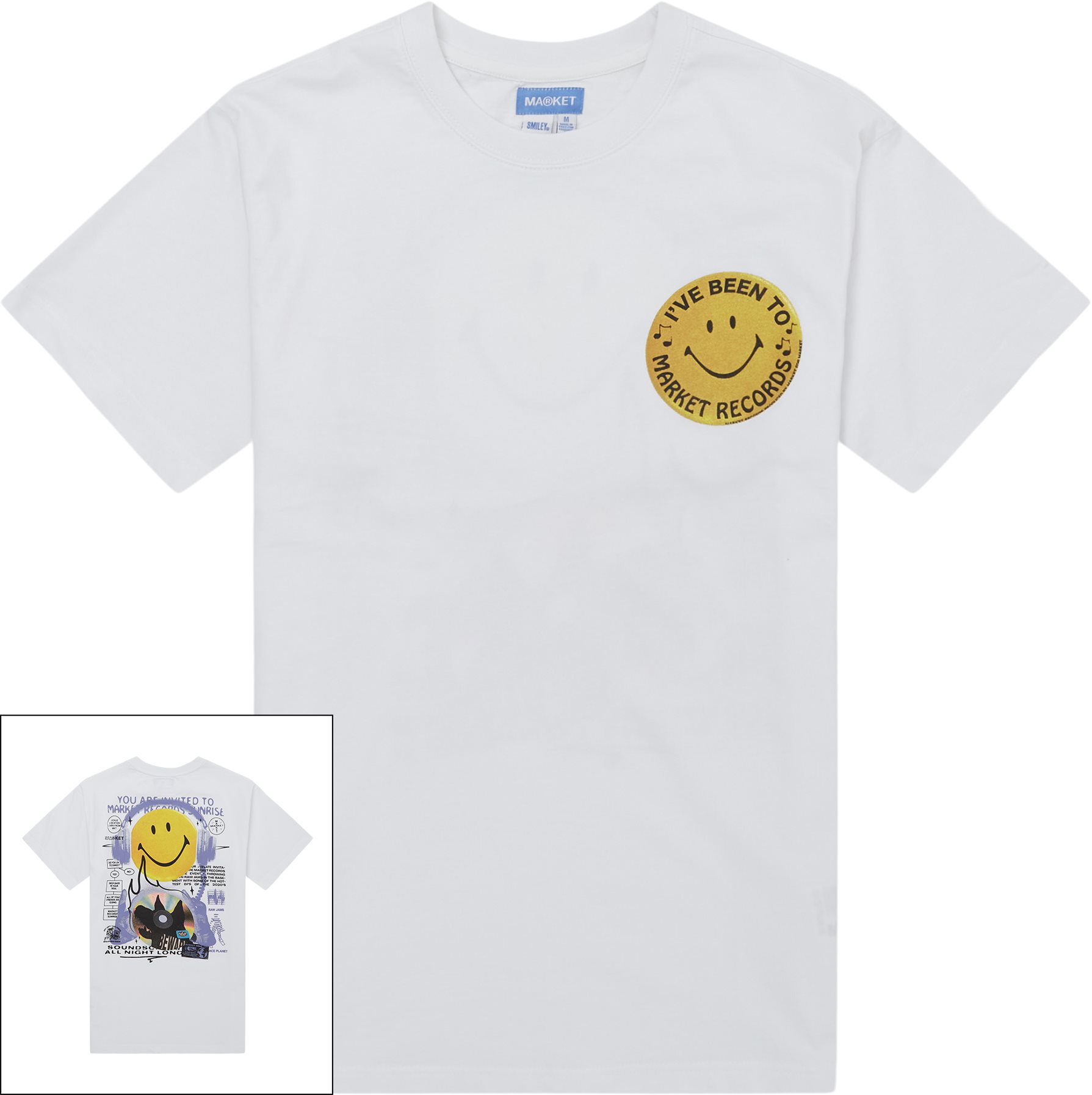 Market T-shirts SMILEY AFTERHOURS Hvid