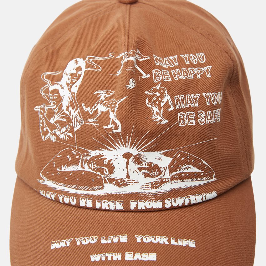Jungles Jungles Caps LIVE YOUR LIFE WITH EASE BROWN