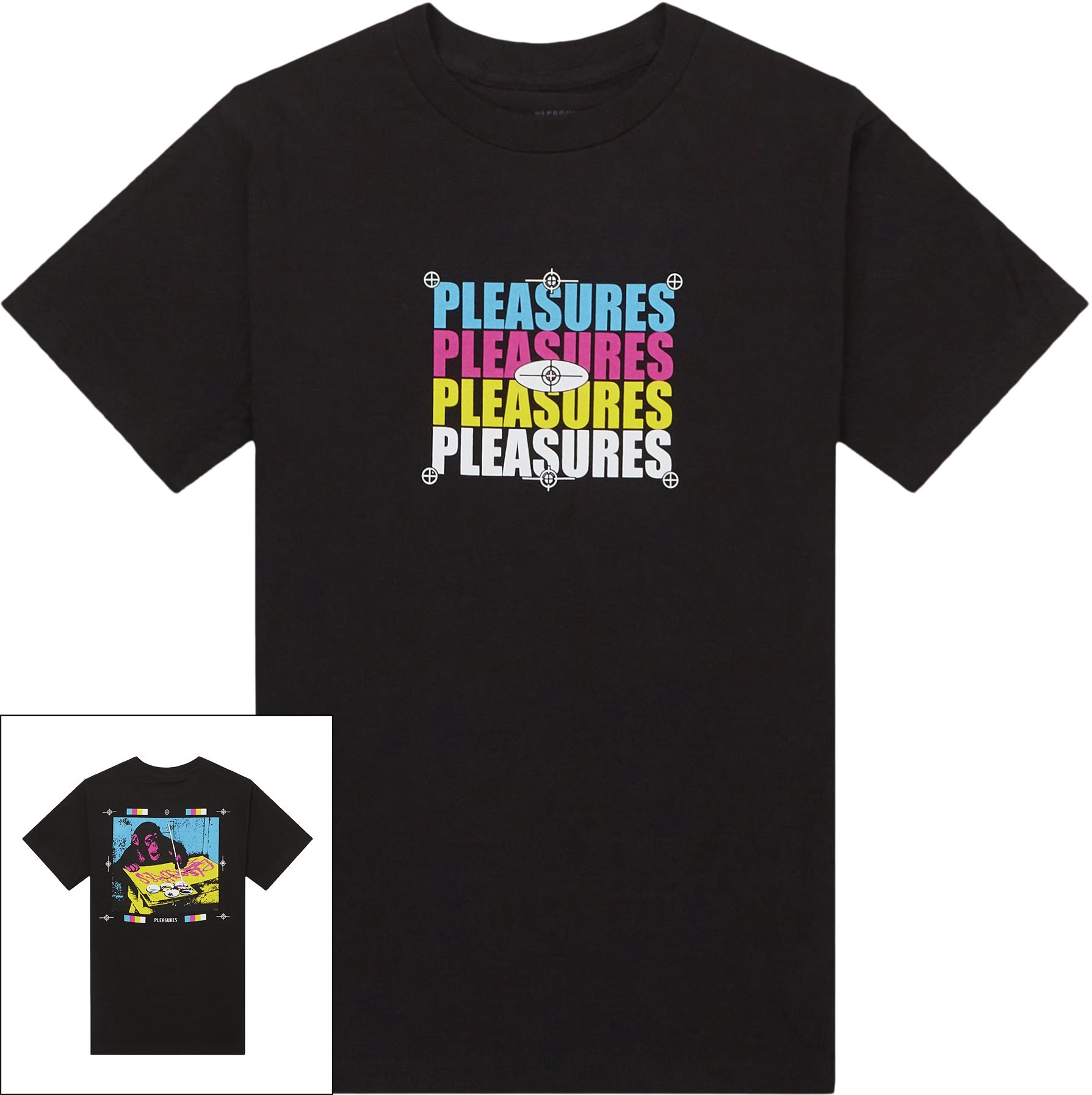 Pleasures T-shirts CMYK TEE Sort