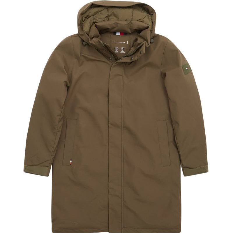 Tommy Hilfiger - Tech Padded Parka Jakke M GrÃ¸n herre