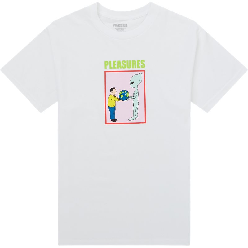 Se Pleasures Now Regular Fit Gift Tee T-shirts White hos qUINT.dk