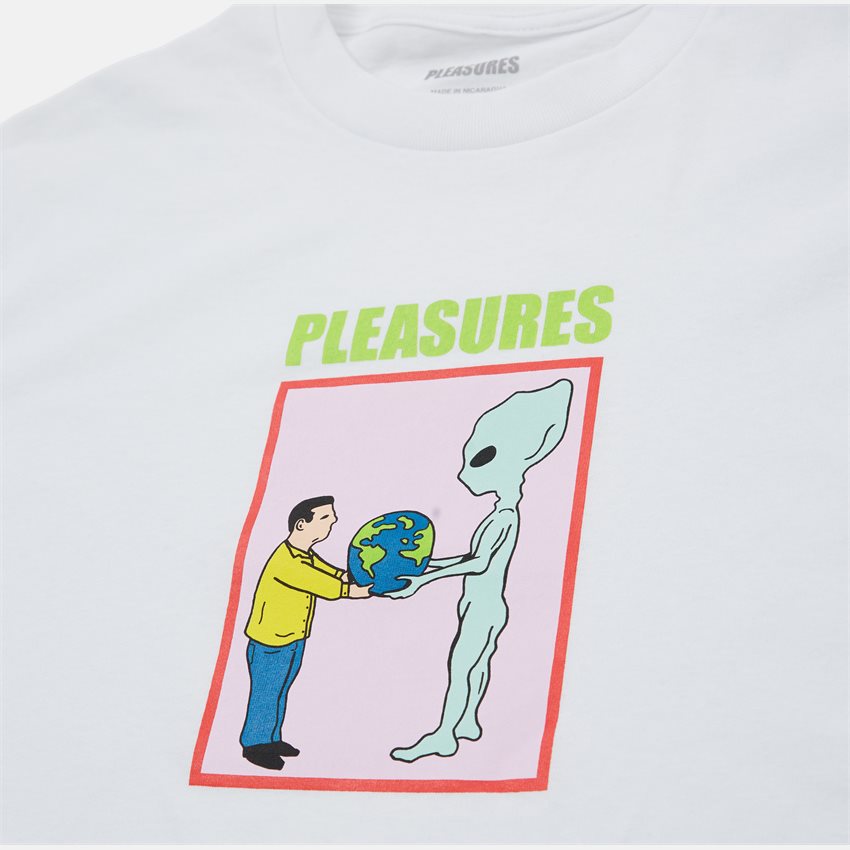 Pleasures T-shirts GIFT TEE WHITE