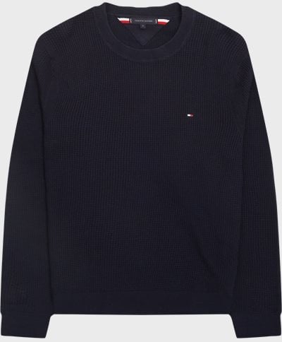 Tommy Hilfiger Knitwear 36525 STRUCTURE CREW NK Blue
