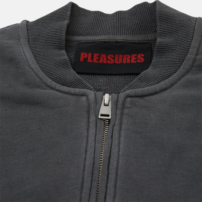 Pleasures Sweatshirts SKULL SPIRAL QUARTER ZIP BLACK