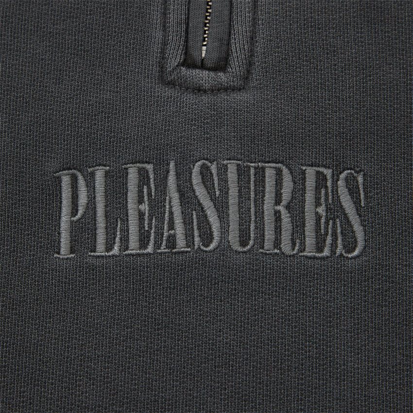 Pleasures Sweatshirts SKULL SPIRAL QUARTER ZIP BLACK
