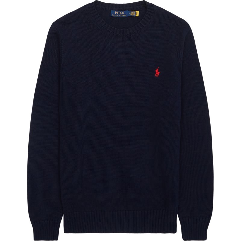 Polo Ralph Lauren Cotton Crewneck Strik Navy