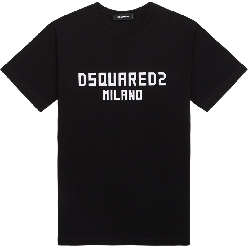 Herretøj UDSALGDsquared2 Cool Fit Milano T shirt Sort - TILBUD