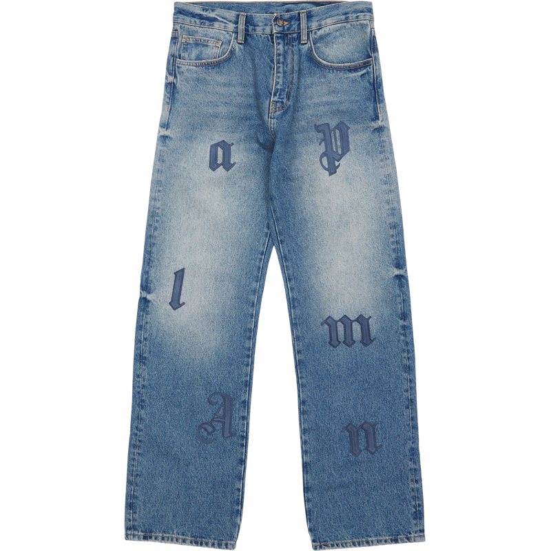 Jeans mænd UDSALG PALM ANGELS Regular fit PMYA041S25DEN0064040 Jeans Denim