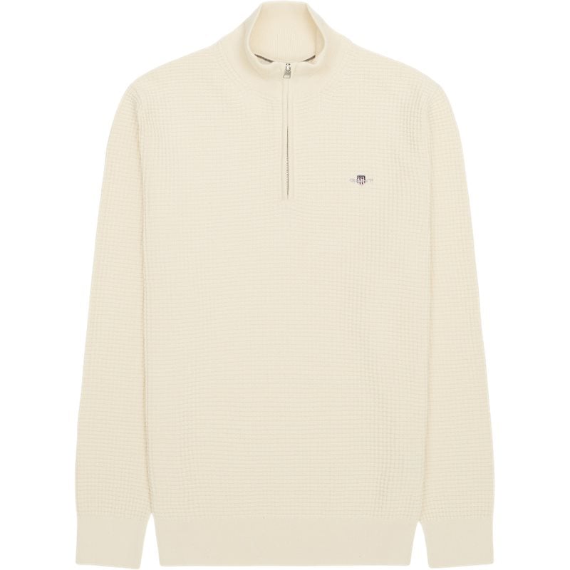 Gant - Textured Cotton Half-Zip Strik