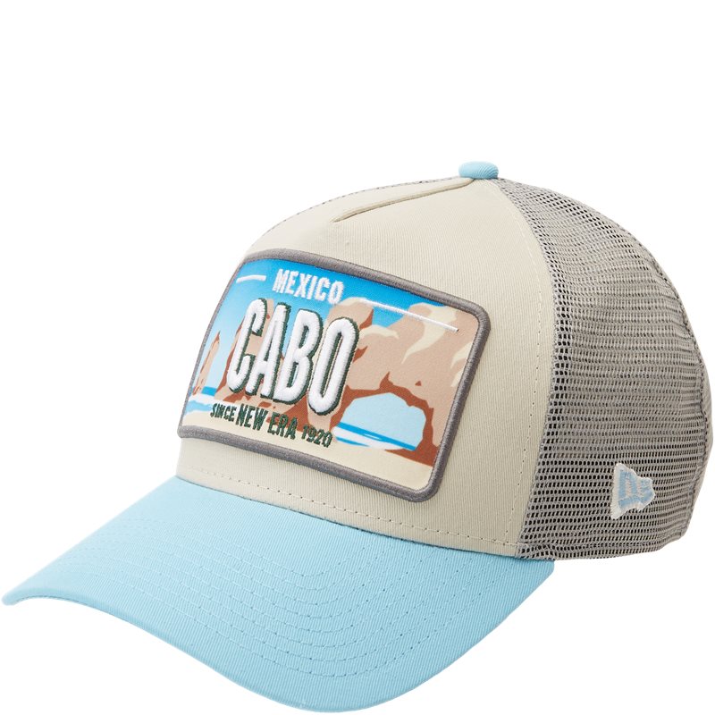 New Era Trucker Plate Cap Sand