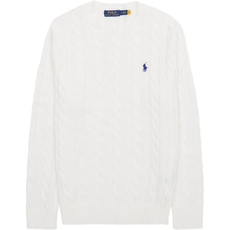 Polo Ralph Lauren Cable Cotton Strik Off White