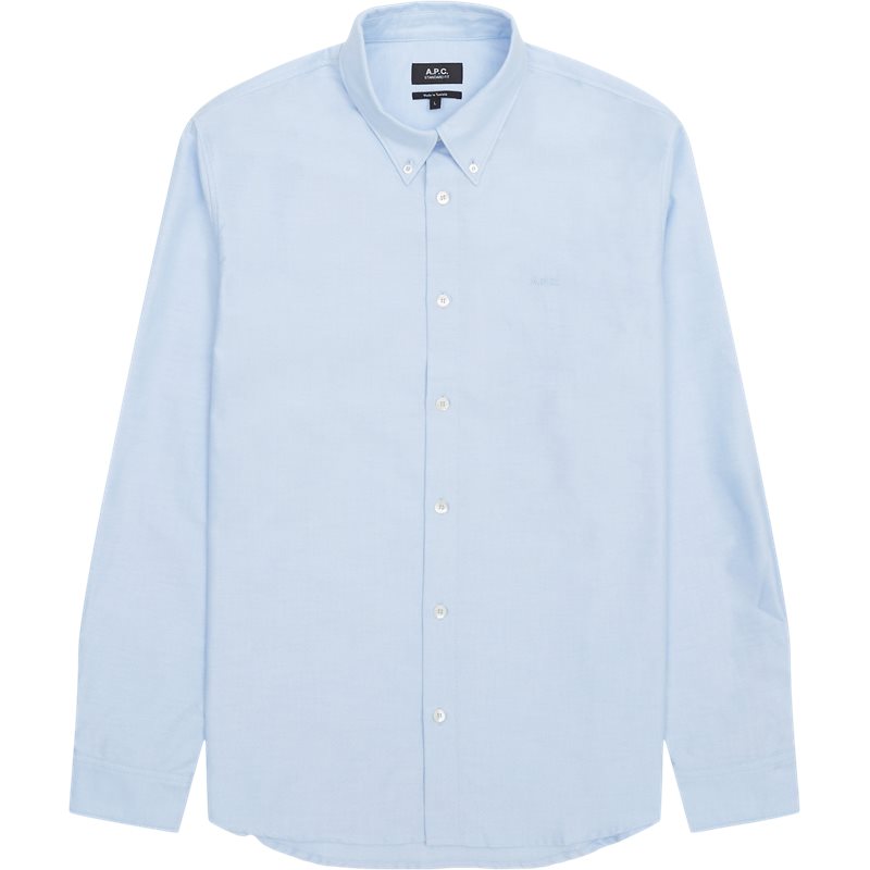 A.P.C Regular fit COECK-H12499 OXFORD Skjorter Lysblå