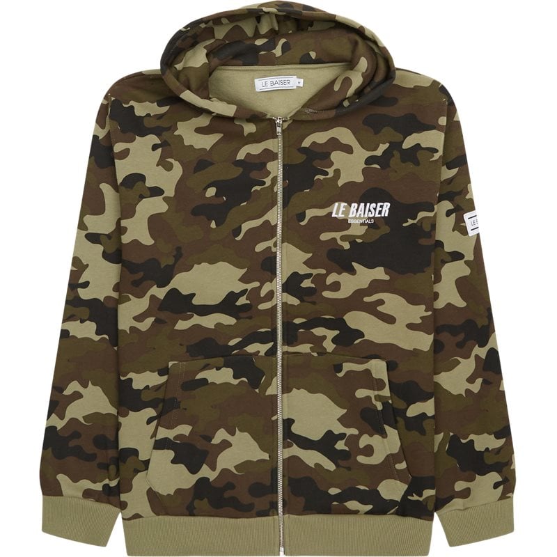 Le Baiser Pied Zip Hoodie Camo