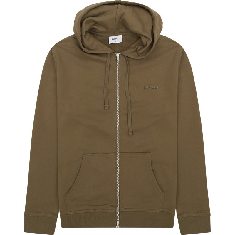 Bareen Classic Zip Hoodie Olive Green