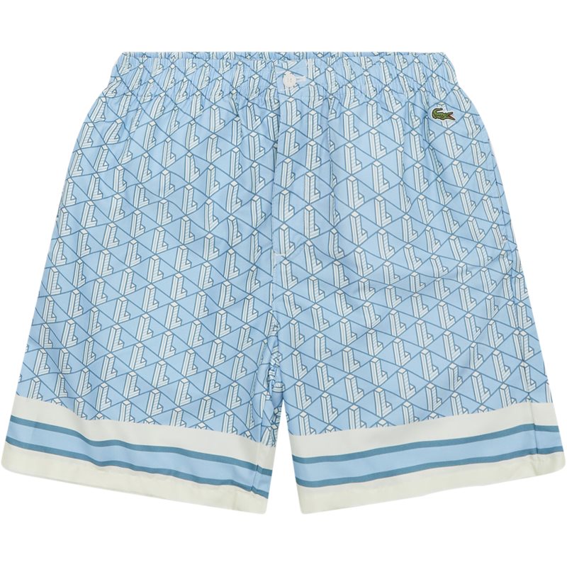 Lacoste Lightweight Monogram Print Shorts Blå