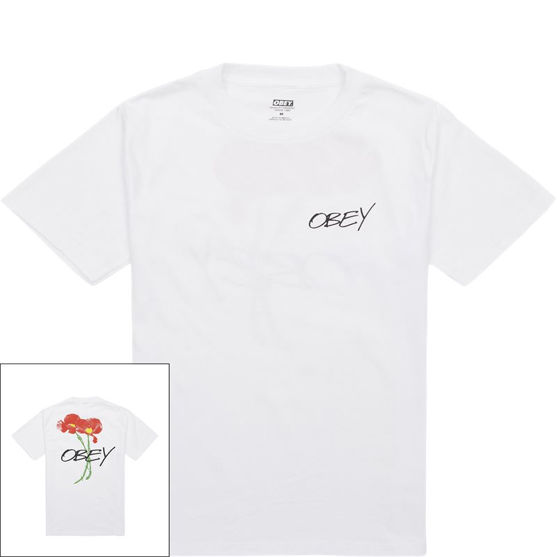 Obey Poppies Tee White